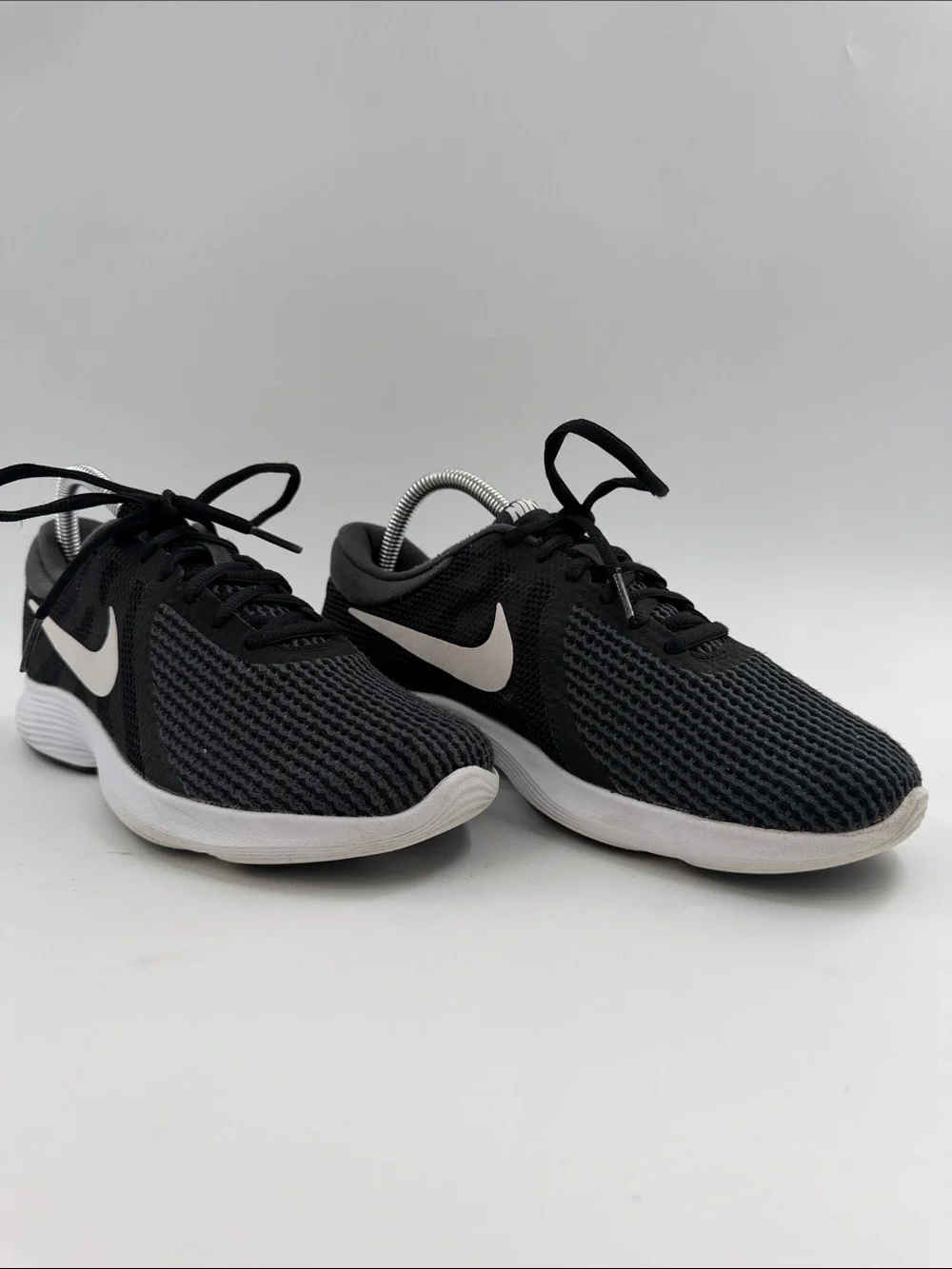 Nike Women's Size 8.0 Revolution 4 Running Shoes  Black/White-Anthracite